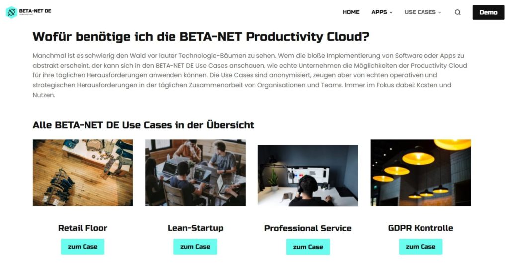 beta-net.de Use Cases